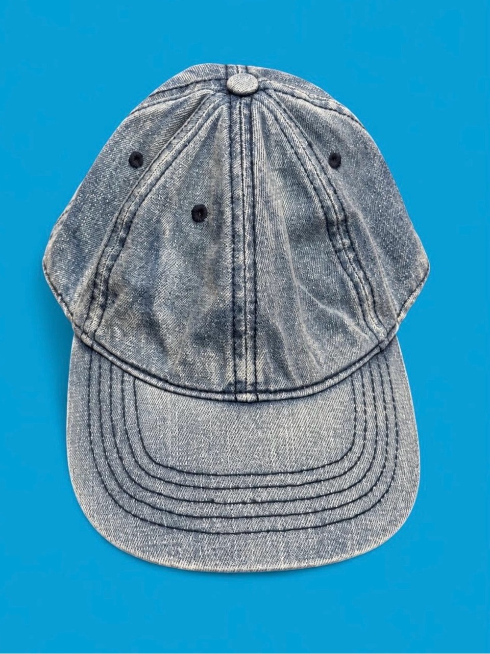 Vintage Wash Blue Denim Dad Cap